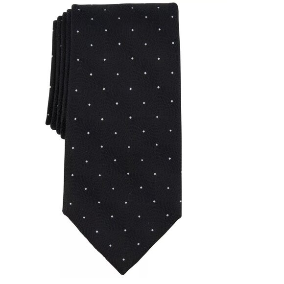 Michael Kors Men's Petru Dot-Pattern Tie Black OS B4HP - Picture 1 of 1